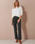 Rechte broek, corduroy (donkergroen)