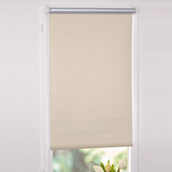 Store enrouleur tamisant uni &agrave; clipser (&eacute;cru)