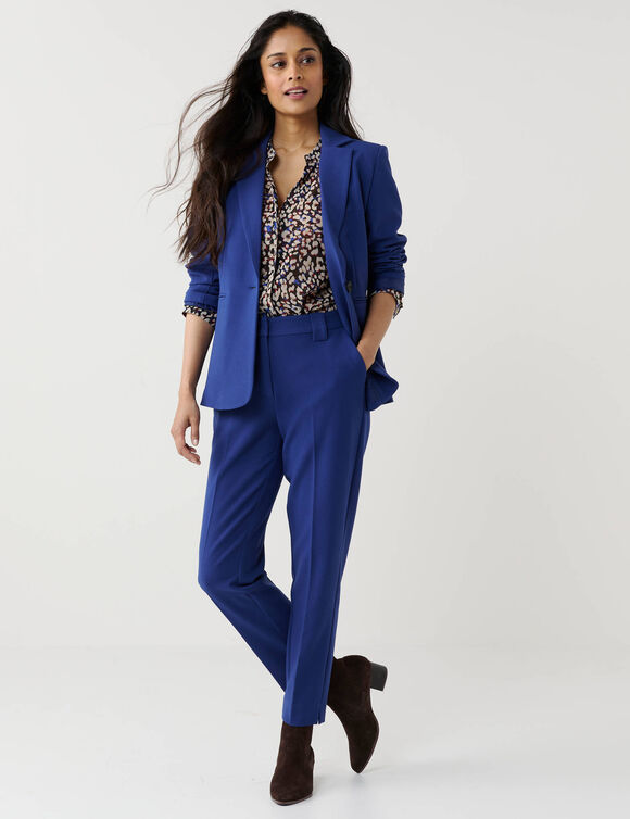 Pantalon cigarette, fluide (bleu encre)