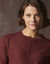Pull manches marteau maille fantaisie (bordeaux)