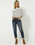 Gestreepte polo in jerseytricot (kaki / gebroken wit)