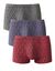 Bedrukte shorty - set van 3 (ANTRACIET + bordeaux + paars)