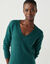 Pull tunique col V (vert &eacute;meraude)