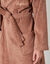 Peignoir mixte adulte uni coton éponge bouclette col kimono personnalisé (châtaigne)