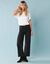 Jeans met hoge taille, voor Kleine Lengtes, binnenpijplengte 60 cm, ruim 7/8-model (zwart)