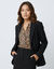 Veste blazer fluide, manches longues (noir)