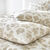 Linge de lit Petunia en coton imprim&eacute; (sable)