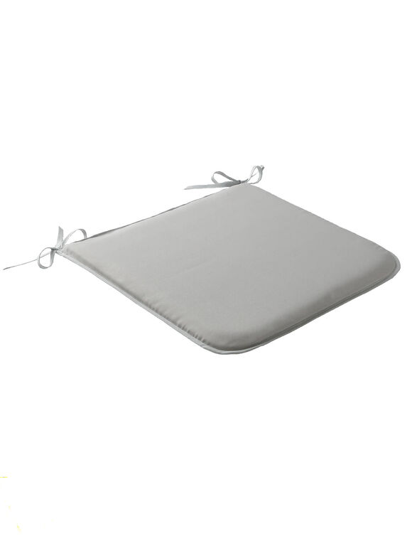 Effen stoelkussentje, vierkant model - set van 2 (parelgrijs)