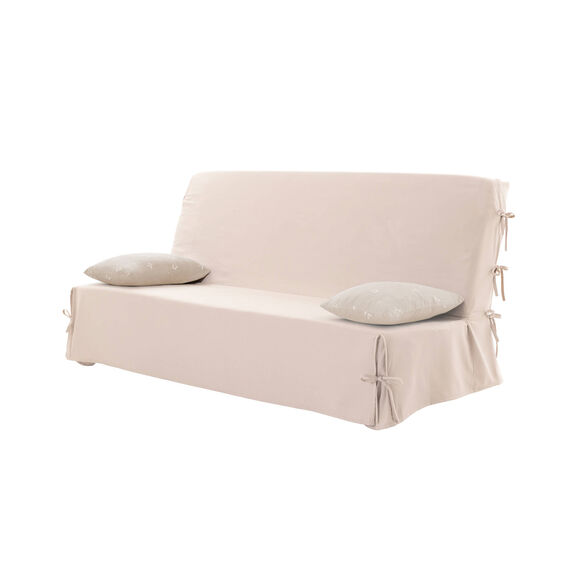 Housse clic-clac standard coton bachette uni (sable)