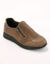 Sneakers met rits voor gevoelige voeten in rekbare stof (taupe)