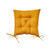 Galette de chaise carrée imprimé feuillage - lot de 2 (jaune)