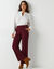 Soepele broek met knooppandeffect (wijnrood)