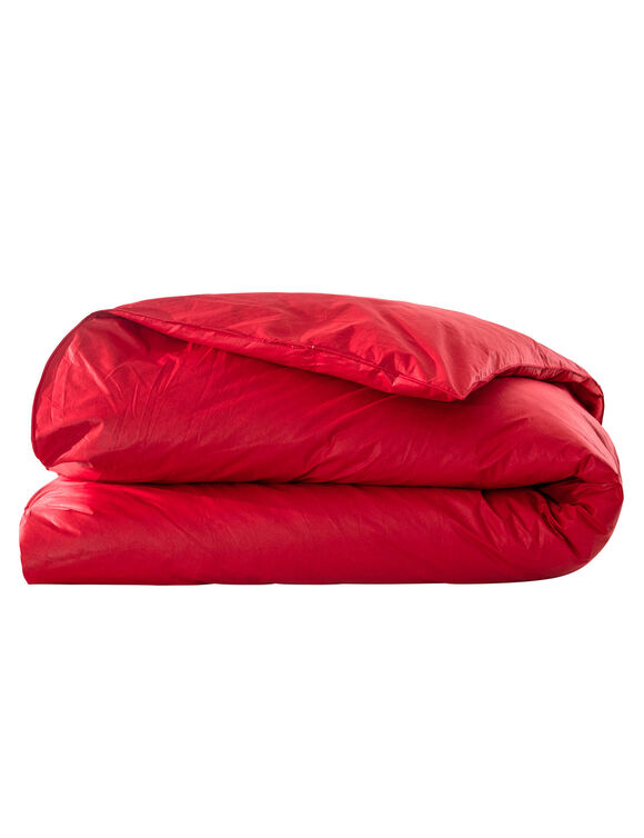 Edredon naturel duvet et plumettes (cerise)