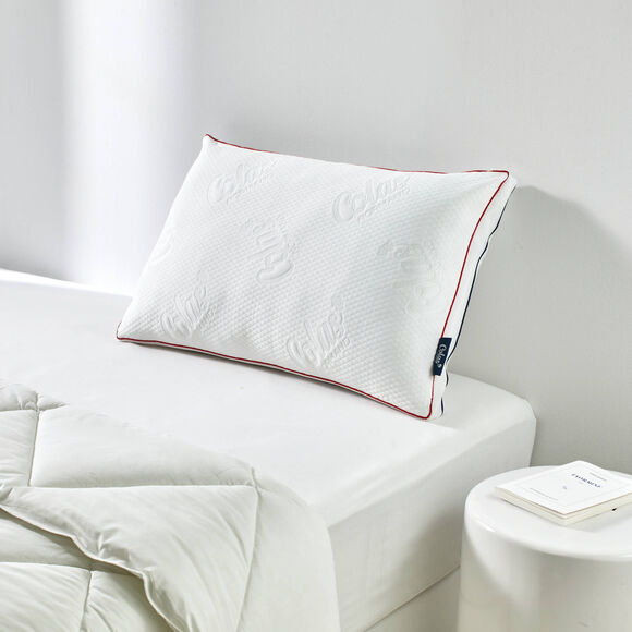 Zomer/winter hoofdkussen, stevig comfort, moduleerbaar (wit)