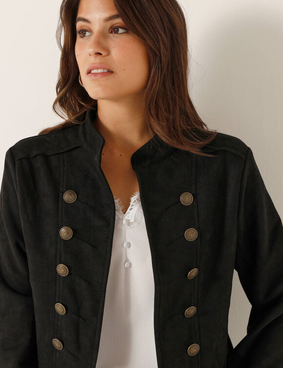 Veste officier suédine (noir)