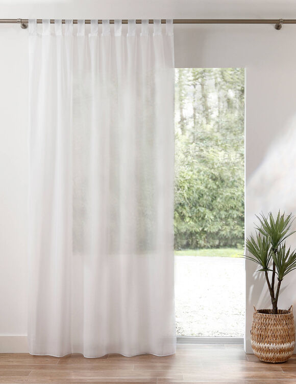 Panneau voile uni finition pattes (blanc)