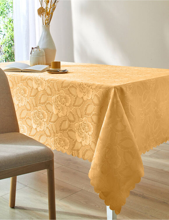Jacquard tafellaken in damast (zonnebloem)