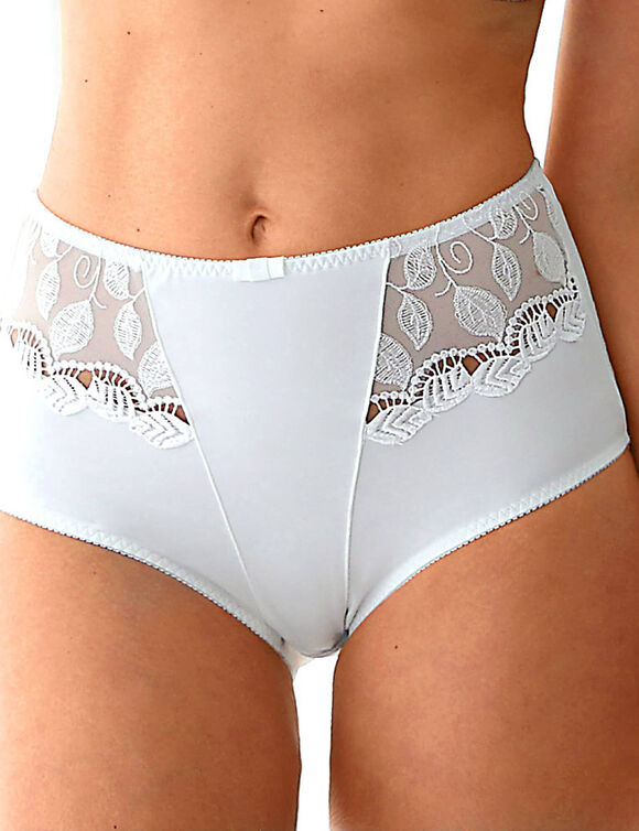 Gainette microfibre et guipure Rima - lot de 2 (blanc)