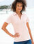 Polo met korte mouwen in jerseytricot (poederroze)