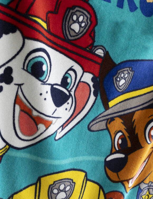 Drap de bain enfant Pat'Patrouille &eacute;ponge et velours coton - 320g/m2 (bleu)