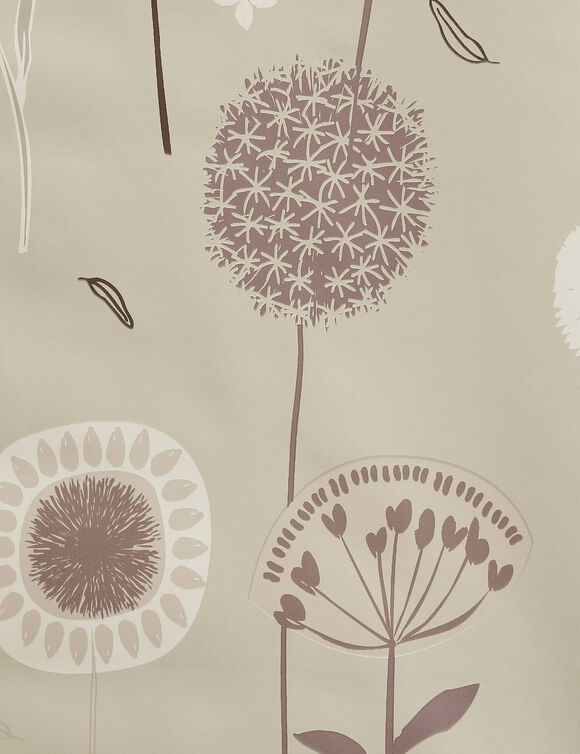 Nappe toile cirée imprimé pissenlits (taupe)