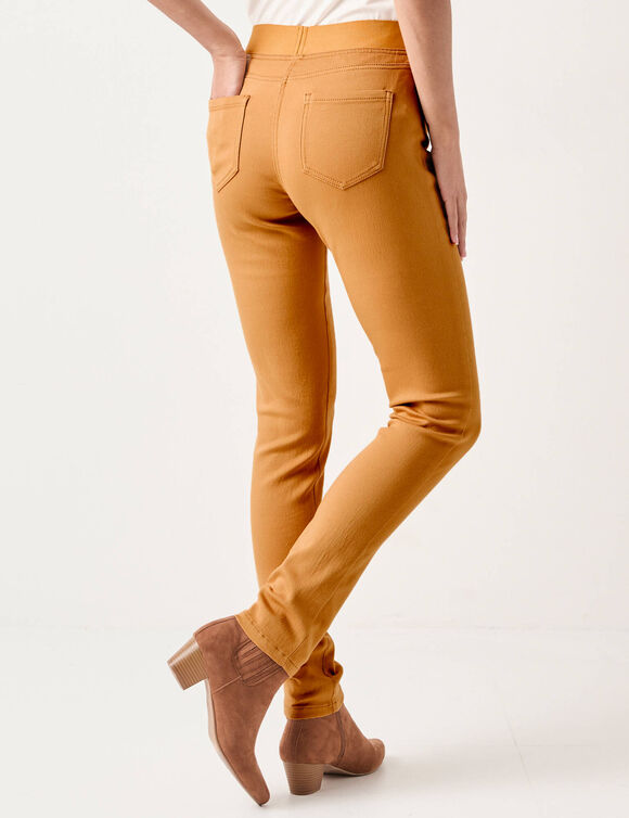 Jegging grande stature - taille élastiquée ultra confort (curry)