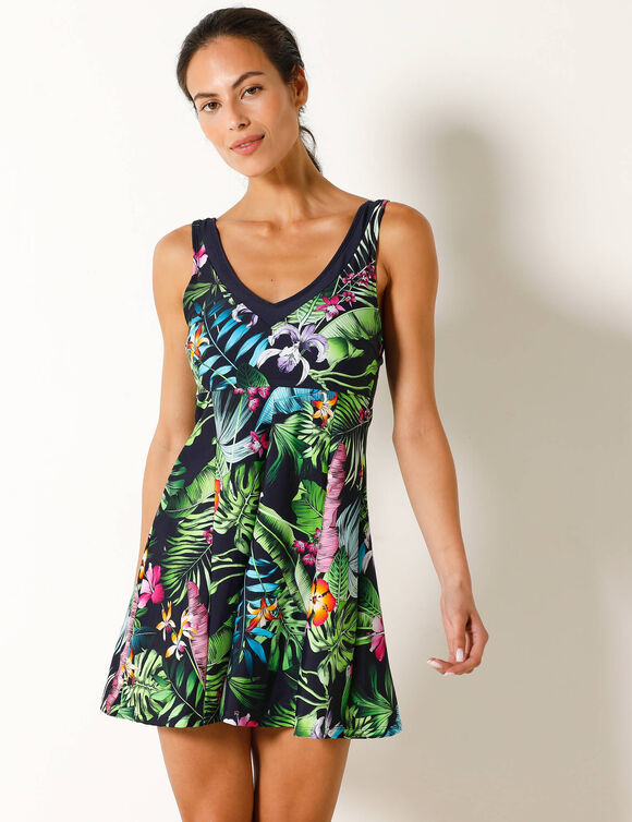 Robe de bain post-op&eacute;ratoire imprim&eacute; Banna (marine / veelkleurig)