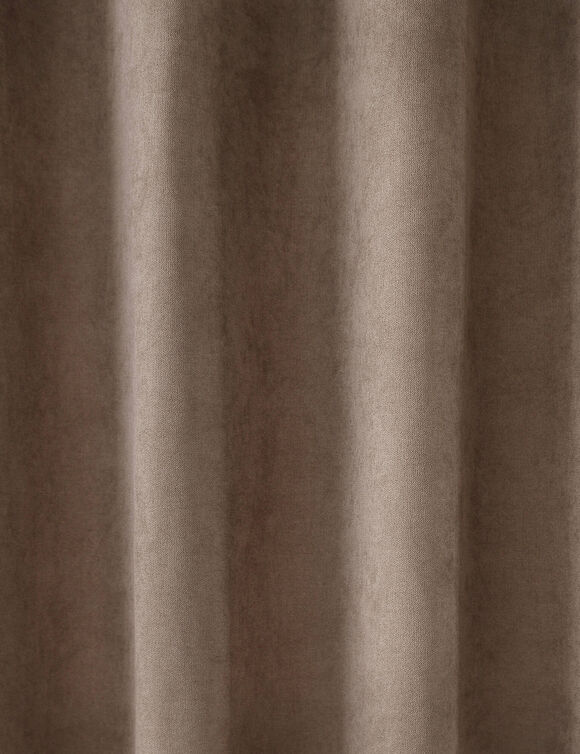 Rideau occultant et isolant finition oeillets (taupe)