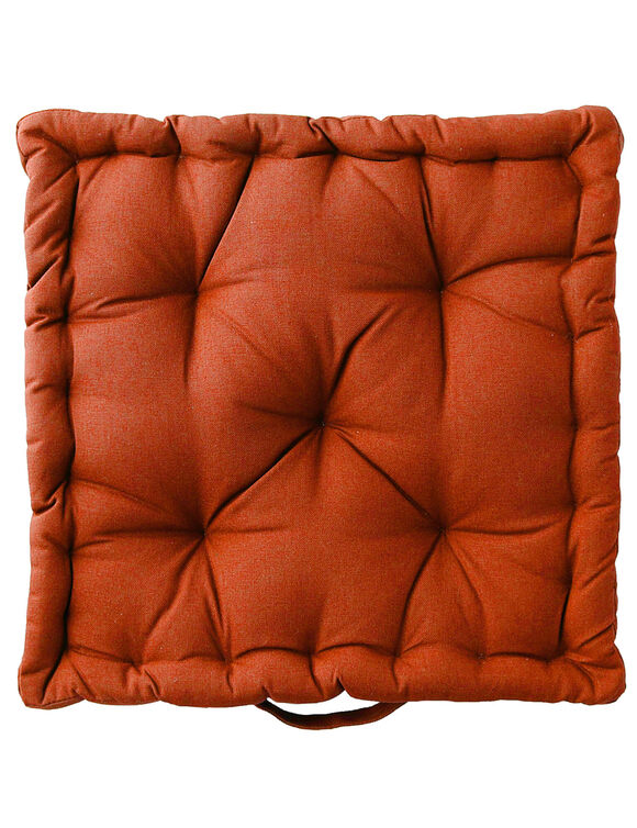 Effen vloerkussen (terracotta)