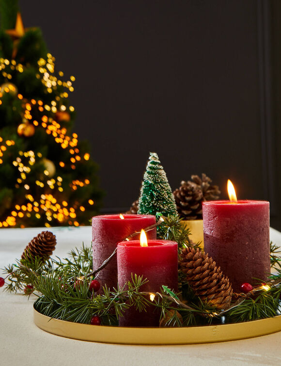 Plateau rond m&eacute;tal dor&eacute; et vert (vert)