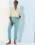 Blouse à carreaux, manches coudes smockées, voile de coton (vert)