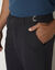 Pantalon ville ceinture ajustable par boucles - polyester  (gris anthracite)