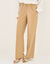 Pantalon large fluide, lin m&eacute;lang&eacute; (beige)