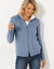 Gilet zippé torsadé, doublé maille peluche (bleu grisé)