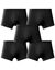 Effen shorty met elastische, overtrokken tailleband - set van 5 (zwart)