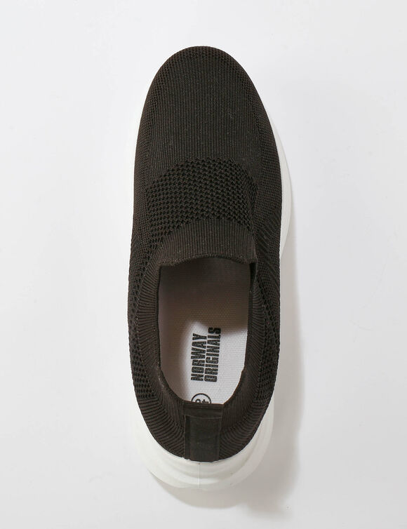 Baskets l&eacute;g&egrave;res &agrave; enfiler textile mesh   (noir)