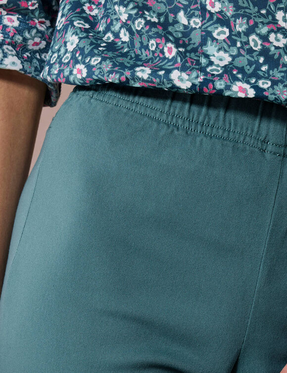 Pantalon sculptant, ceinture ventre plat (bleu canard)