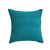 Kussenhoes in effen katoen met artisanaal weefsel - set van 2 (eendenblauw)