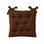 Galette de chaise carr&eacute;e unie coton bachette - lot de 2 (chocolat)