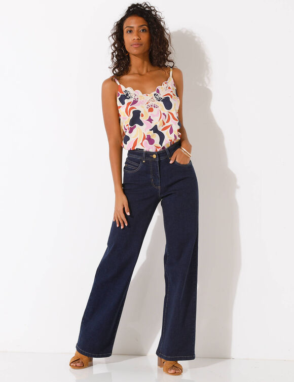 Jean coupe large 5 poches   (dark blue)
