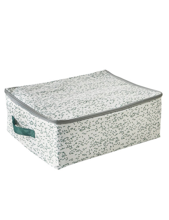 Housse de rangement imprim&eacute; graphique (blanc / vert)