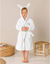 Gepersonaliseerde badjas met capuchon voor kinderen met konijnenprint - badstof 340 g/m&sup2; (wit)