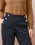 Soepele broek met knooppandeffect (marine)