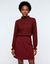 Rok met knopen en geschulpte rand (bordeaux)