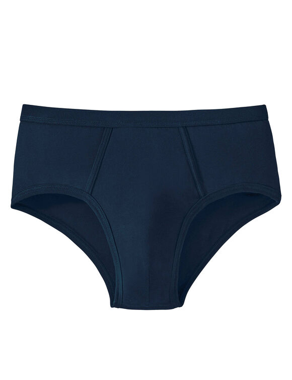 Slip ouvert taille haute uni - lot de 6 (bleu / gris)