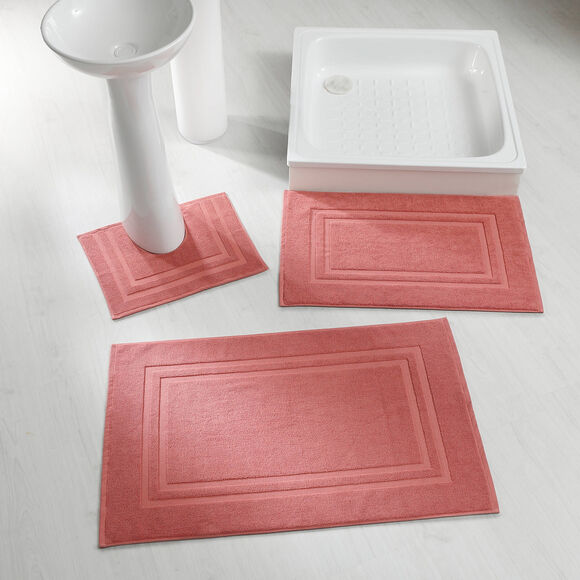 Tapis de bain &eacute;ponge double liteau (brique)