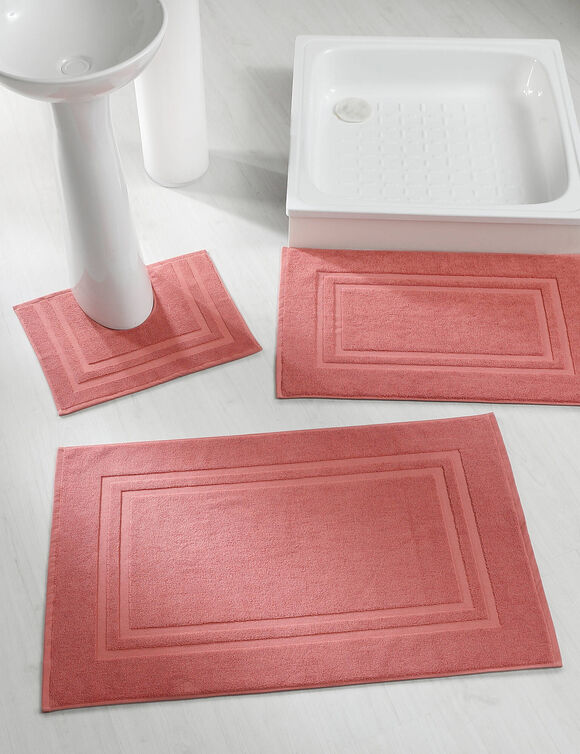 Tapis de bain &eacute;ponge double liteau (brique)