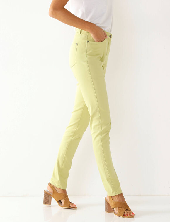 Pantalon fuselé couleur (anis)