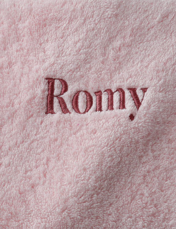 Collection serviettes de bain personnalis&eacute;es - confort moelleux 540 g/m&sup2; (rose poudr&eacute;)