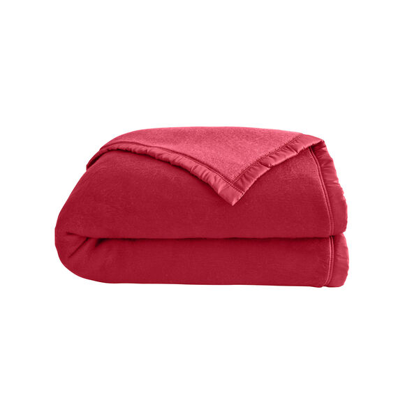 Couverture bicolore Courtelle® 420 g/m² (prune)